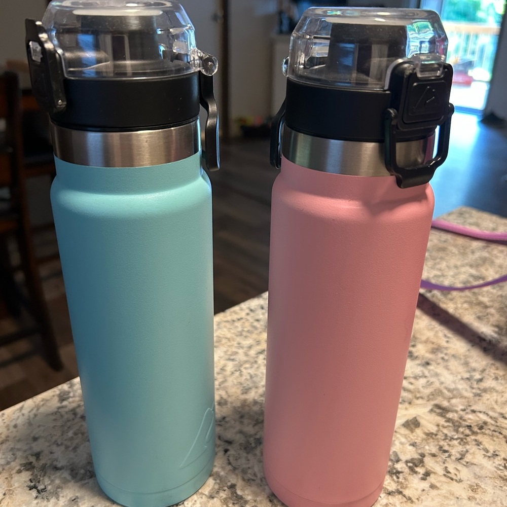 Blue and Pink Insulated Water Bottles